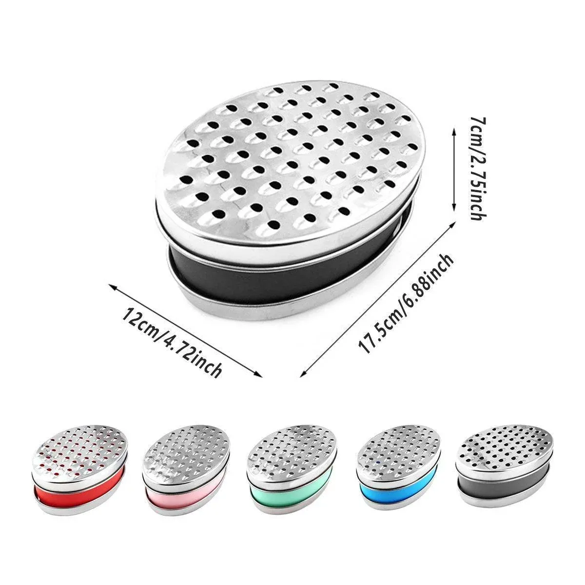 Stainless Steel Kitchen Cheese Grater with Container Storing Fruits Cheese Box view 4