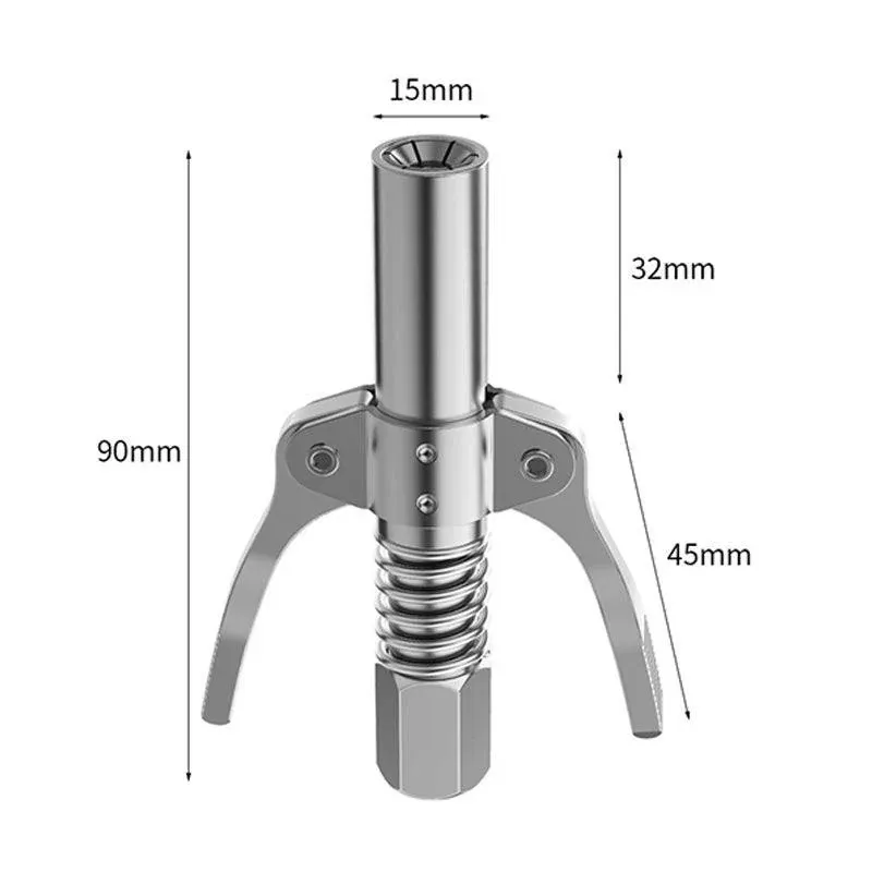 Grease Tool Coupler Heavy Duty Quick Lock Double Handle Leak-Free Grease Nozzle view 3