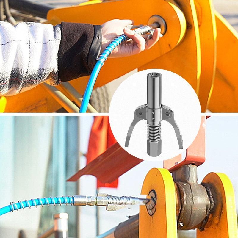 Grease Tool Coupler Heavy Duty Quick Lock Double Handle Leak-Free Grease Nozzle view 8