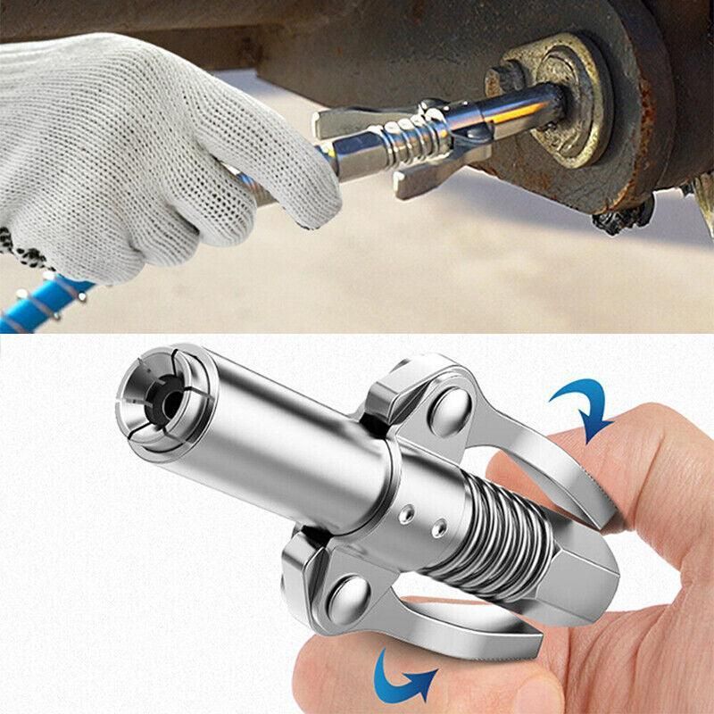 Grease Tool Coupler Heavy Duty Quick Lock Double Handle Leak-Free Grease Nozzle view 10