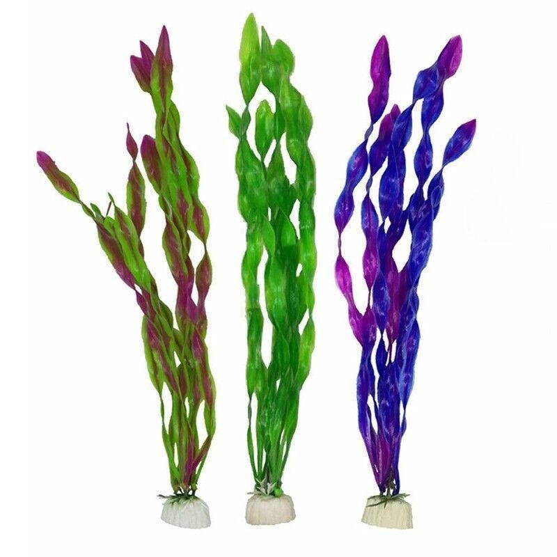 10PCS Artificial Plants Fish Tank Aquarium Aquatic Plants Simulated Water Grass view 2