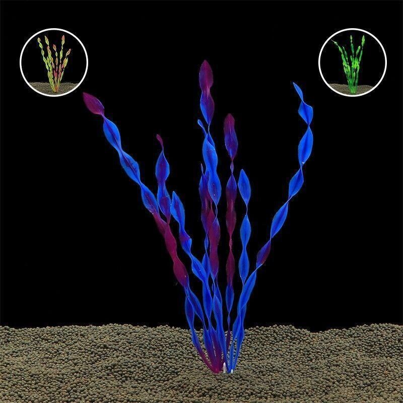 10PCS Artificial Plants Fish Tank Aquarium Aquatic Plants Simulated Water Grass view 3