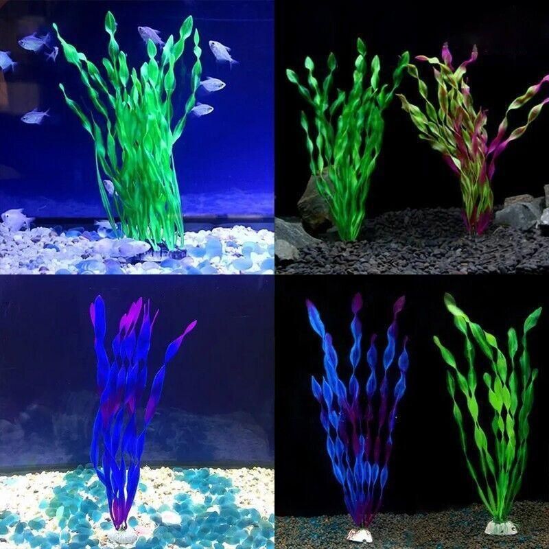 10PCS Artificial Plants Fish Tank Aquarium Aquatic Plants Simulated Water Grass view 7