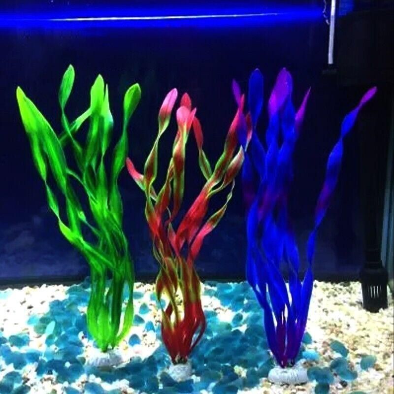 10PCS Artificial Plants Fish Tank Aquarium Aquatic Plants Simulated Water Grass view 9