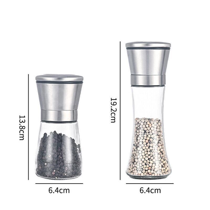 Stainless Steel Manual Salt and Pepper Grinder with Adjustable Ceramic Core view 4