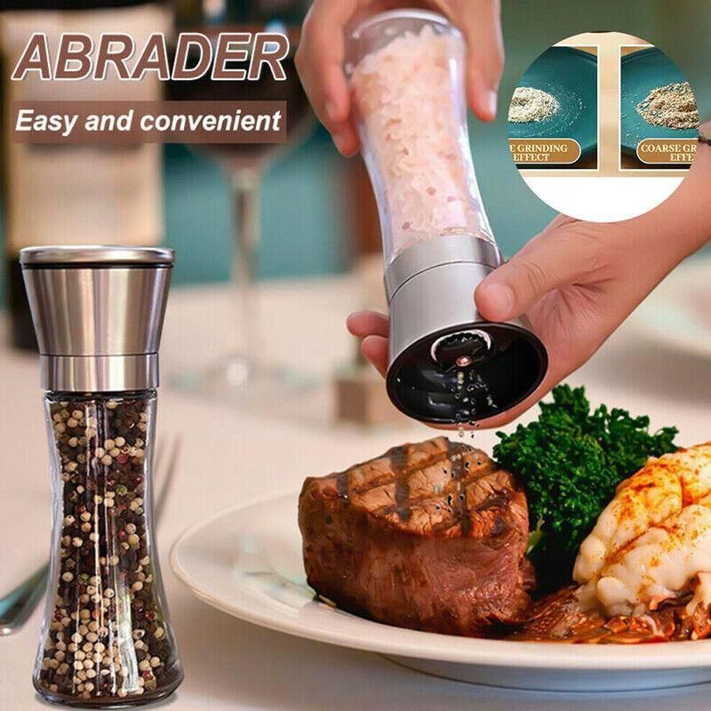 Stainless Steel Manual Salt and Pepper Grinder with Adjustable Ceramic Core view 7