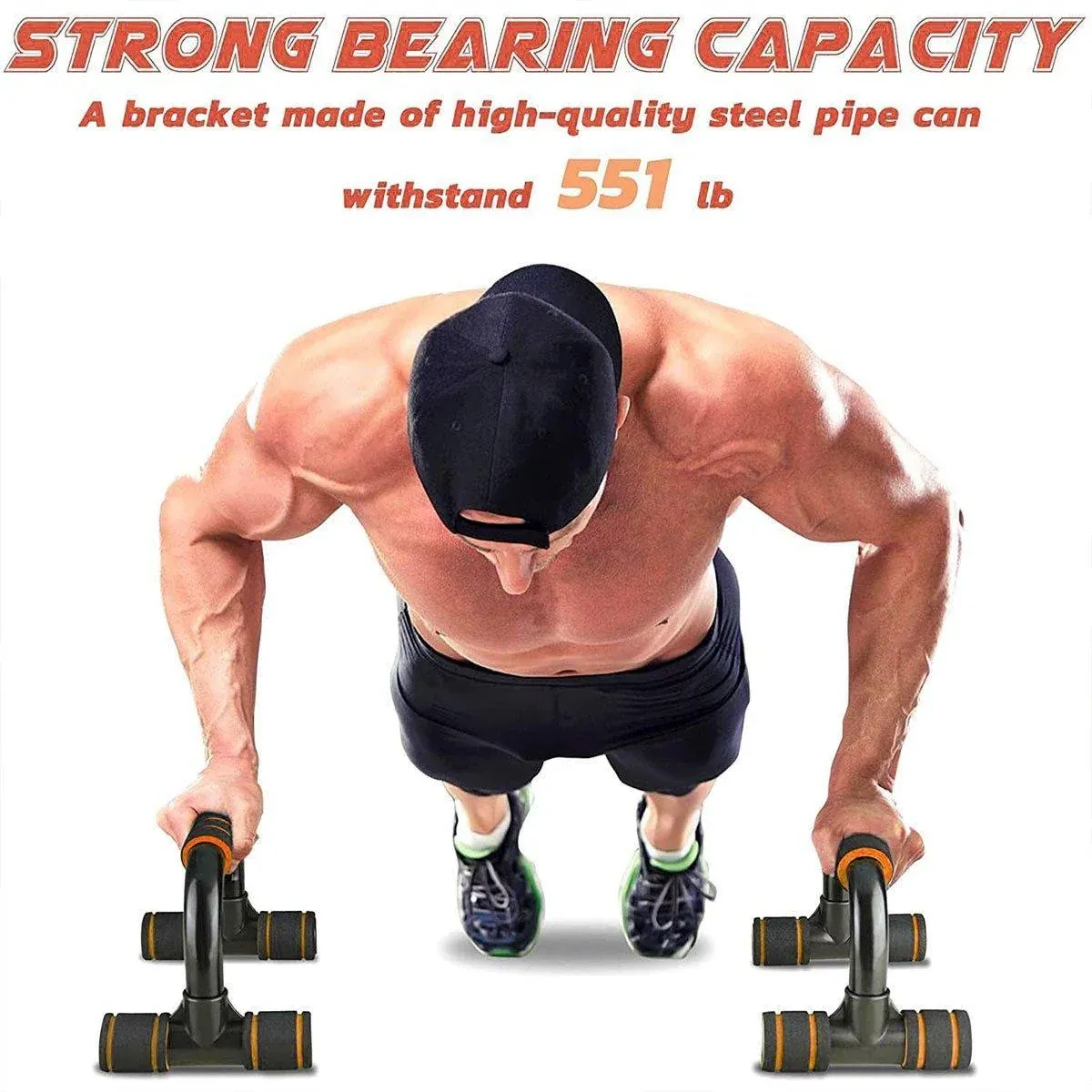 H Shaped Push Up Bars Home Fitness Equipment for Chest Arm Shoulder Training view 5