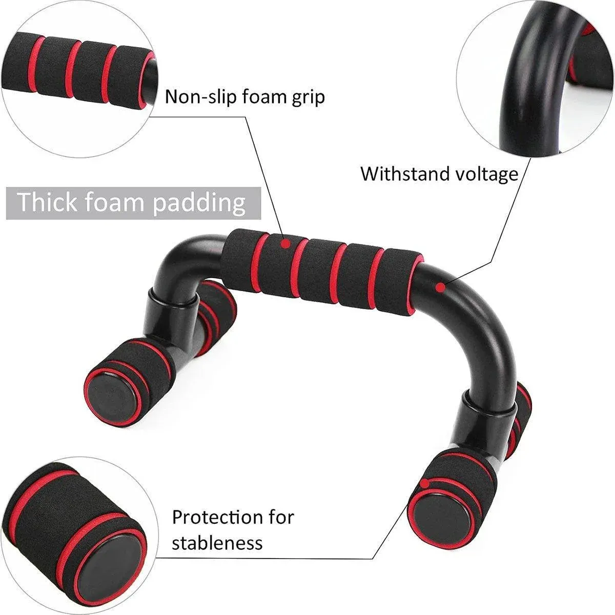 H Shaped Push Up Bars Home Fitness Equipment for Chest Arm Shoulder Training view 6