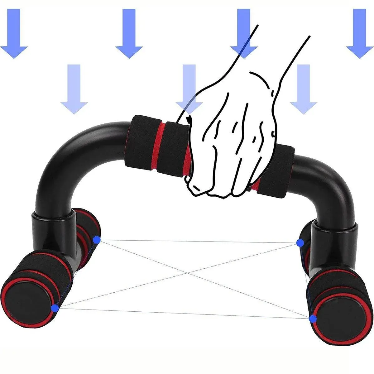 H Shaped Push Up Bars Home Fitness Equipment for Chest Arm Shoulder Training view 9