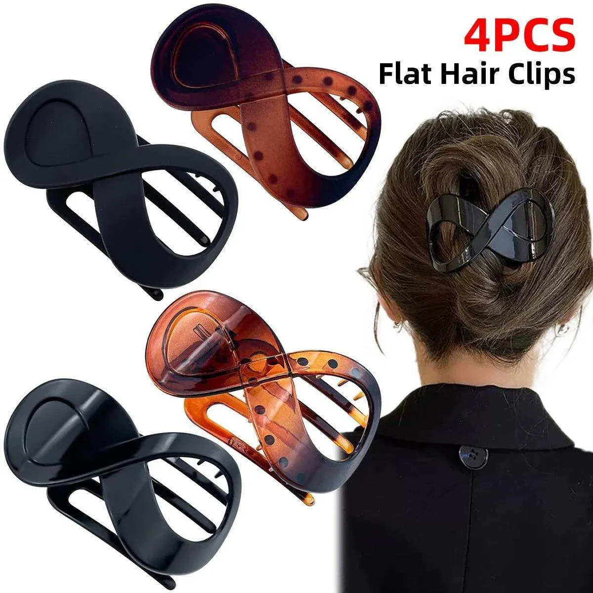 4PCS Hair Clip Set Duckbill Clips Cute Hair Accessories for Bangs and Styling view 10