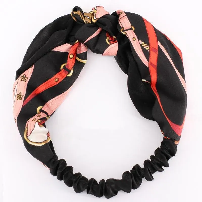 Women Lady Boho Bohemian Cross hair head headband band Scarf Wrap Bandana AU view 8