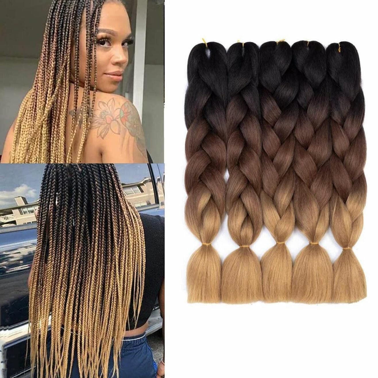 Coloured Jumbo Braiding Hair Extensions Braids Twist Hight Temperature view 13