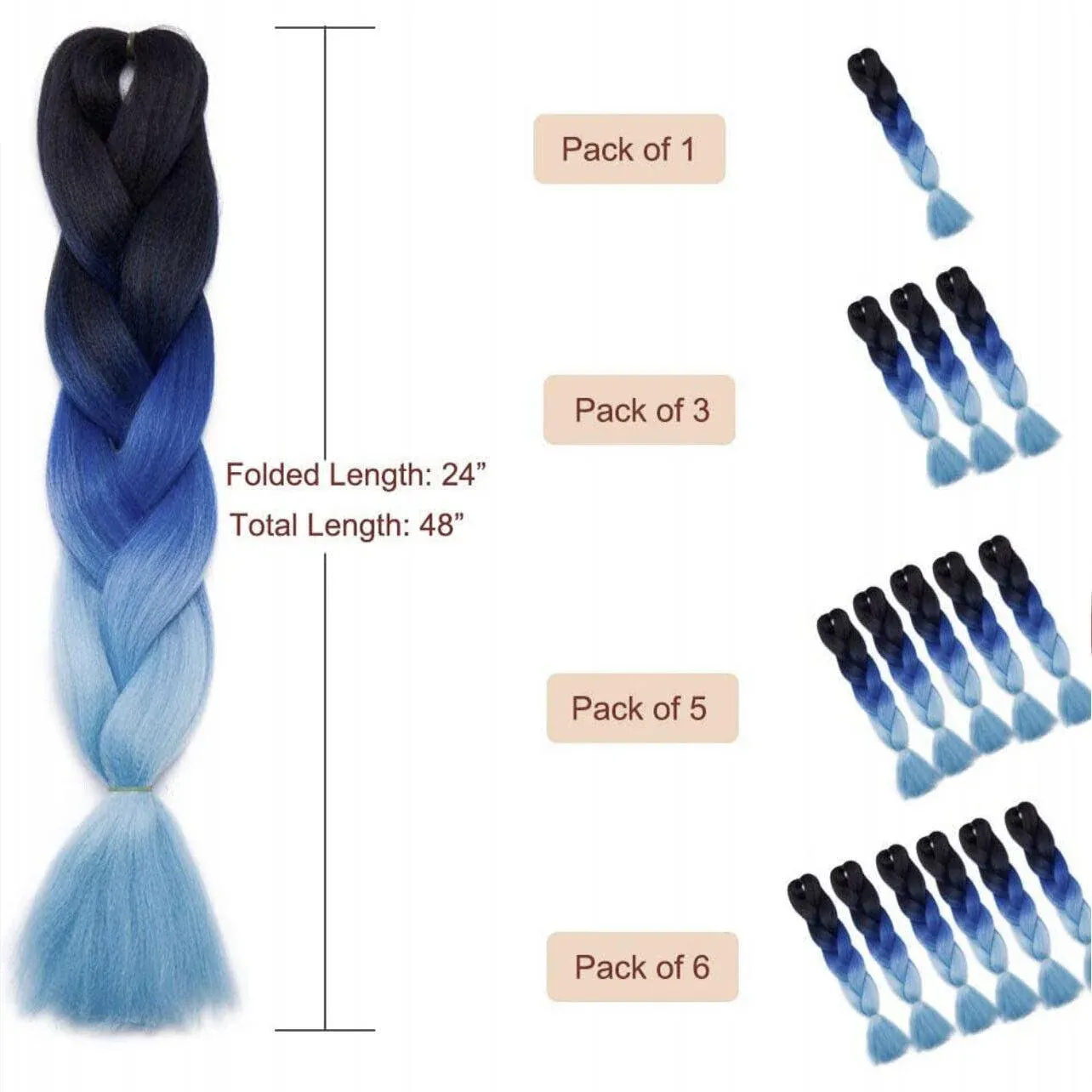 Coloured Jumbo Braiding Hair Extensions Braids Twist Hight Temperature view 5