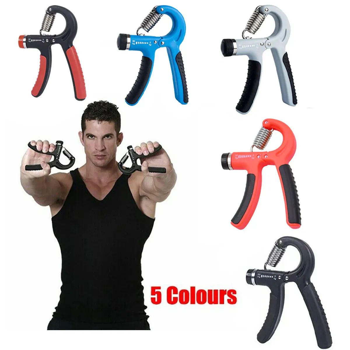 Adjustable Power Hand Grip Forearm Exerciser Gripper Strengthener Trainer view 2