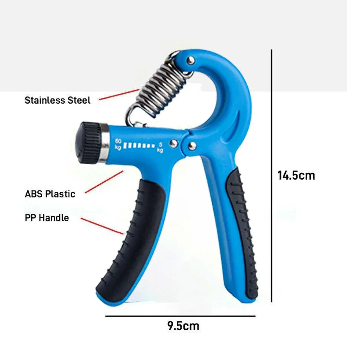 Adjustable Power Hand Grip Forearm Exerciser Gripper Strengthener Trainer view 4