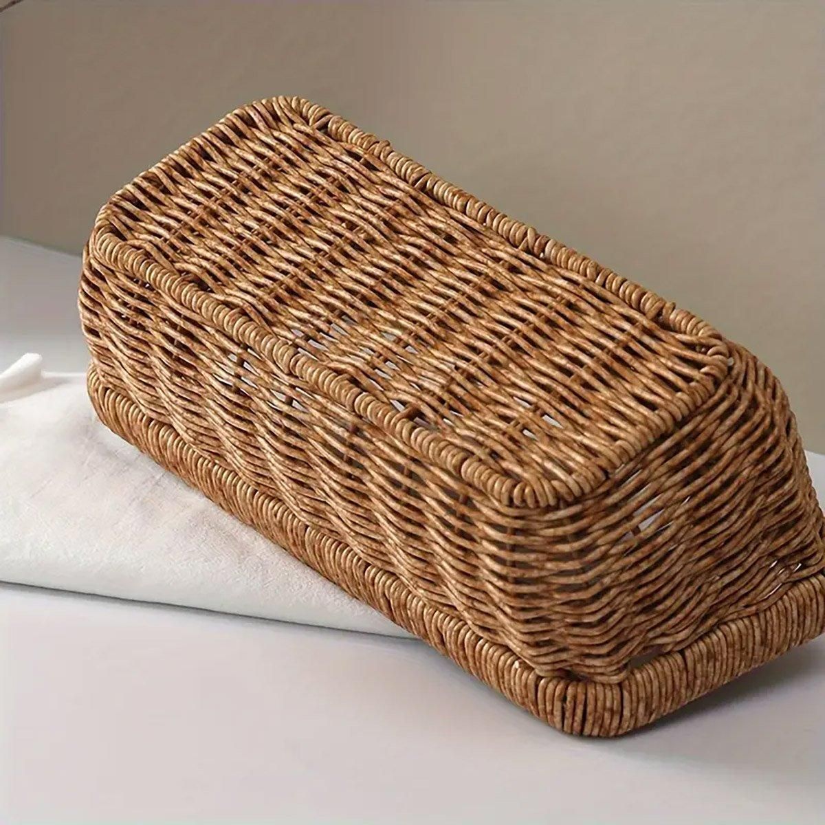Wall-Mounted Rattan Style Hanging Storage Basket Kitchen Vegetable Fruit view 9