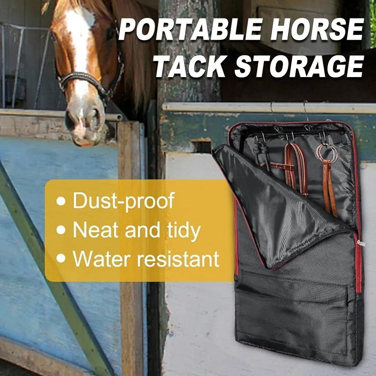 Horse Tack Carry Bag Bridle Halter Bag Pouch Storage Bag Portable Equestrian view 15