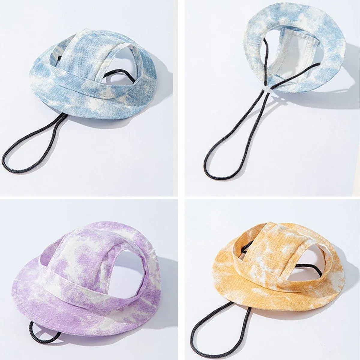 Adjustable Pet Hat with Cute Leaky Ears Sunscreen Fisherman Hat Four Seasons view 13