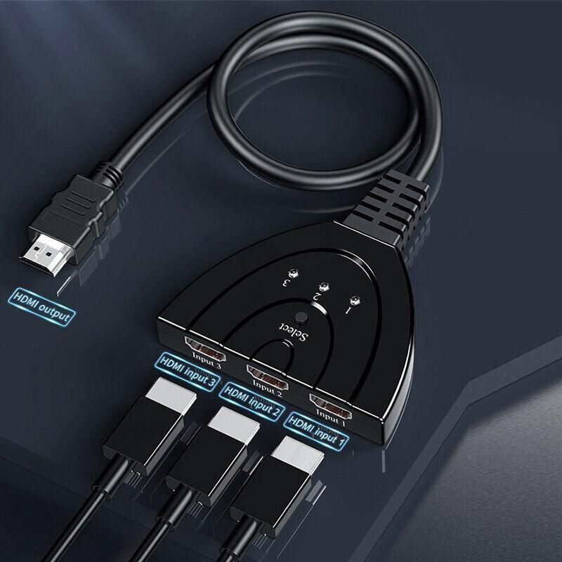 HDMI Switch Splitter 3-in-1 5-in-1 or 1-in-2 1080p 4K Manual or Remote Options view 6