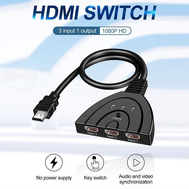 HDMI Switch Splitter 3-in-1 5-in-1 or 1-in-2 1080p 4K Manual or Remote Options view 14