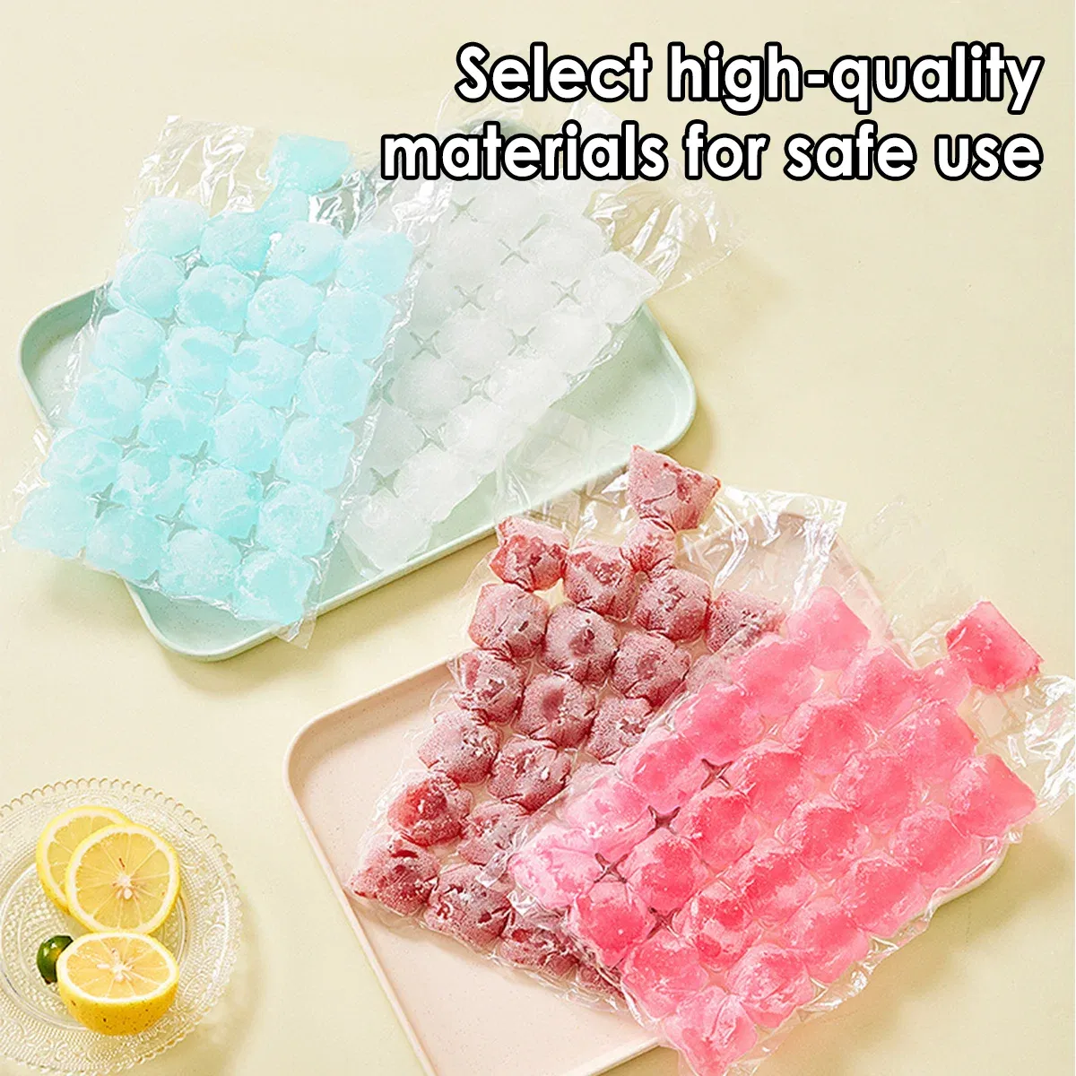 Disposable Ice Pack Bag 100PCS Water Injection Ice Cube Mold Tear Ice Grid view 8