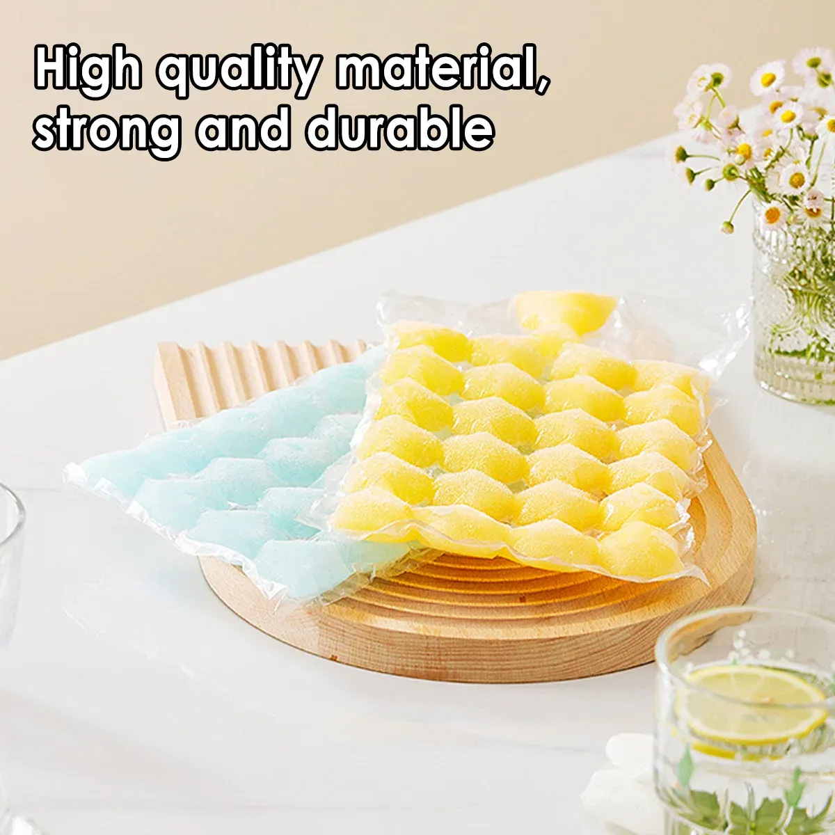 Disposable Ice Pack Bag 100PCS Water Injection Ice Cube Mold Tear Ice Grid view 9
