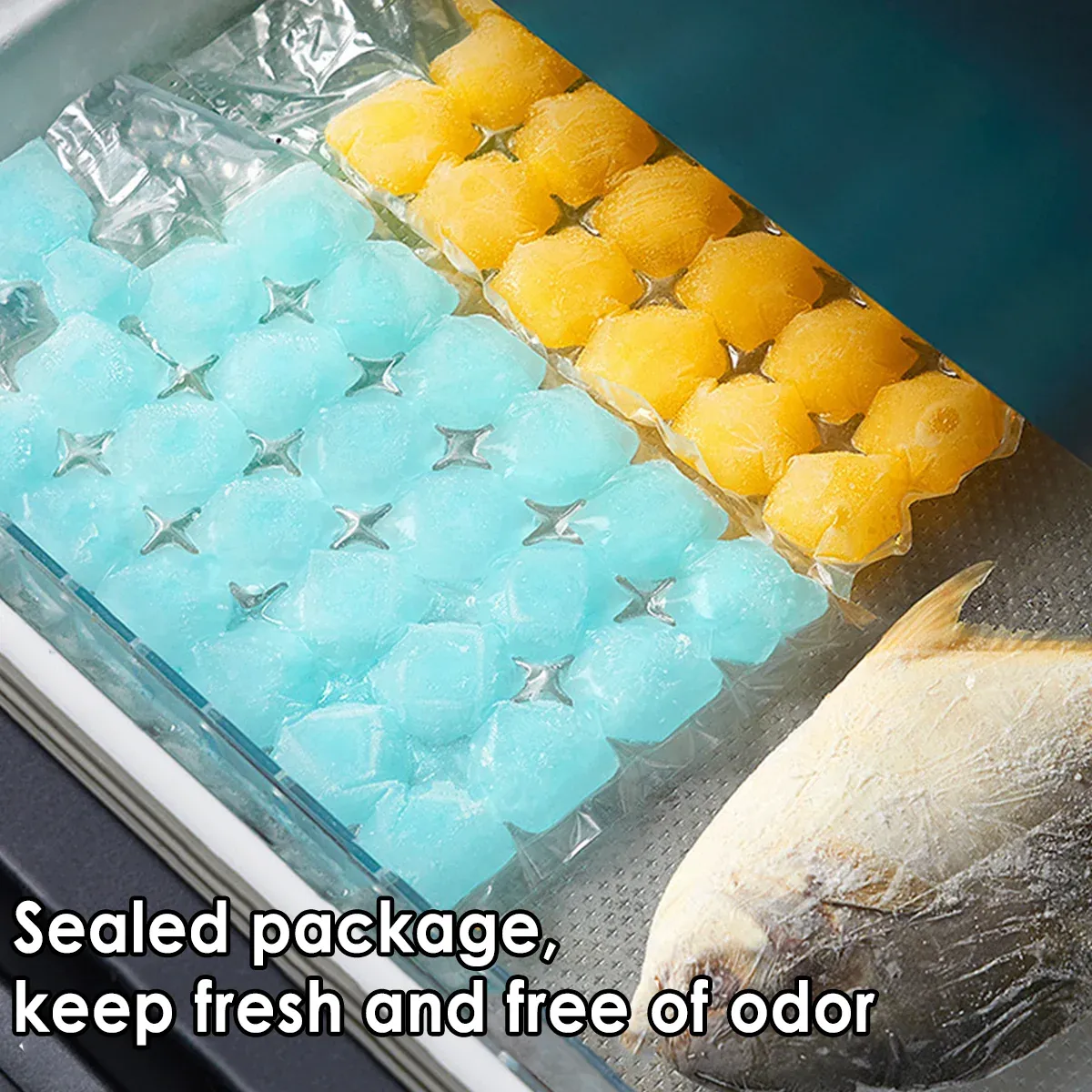 Disposable Ice Pack Bag 100PCS Water Injection Ice Cube Mold Tear Ice Grid view 13