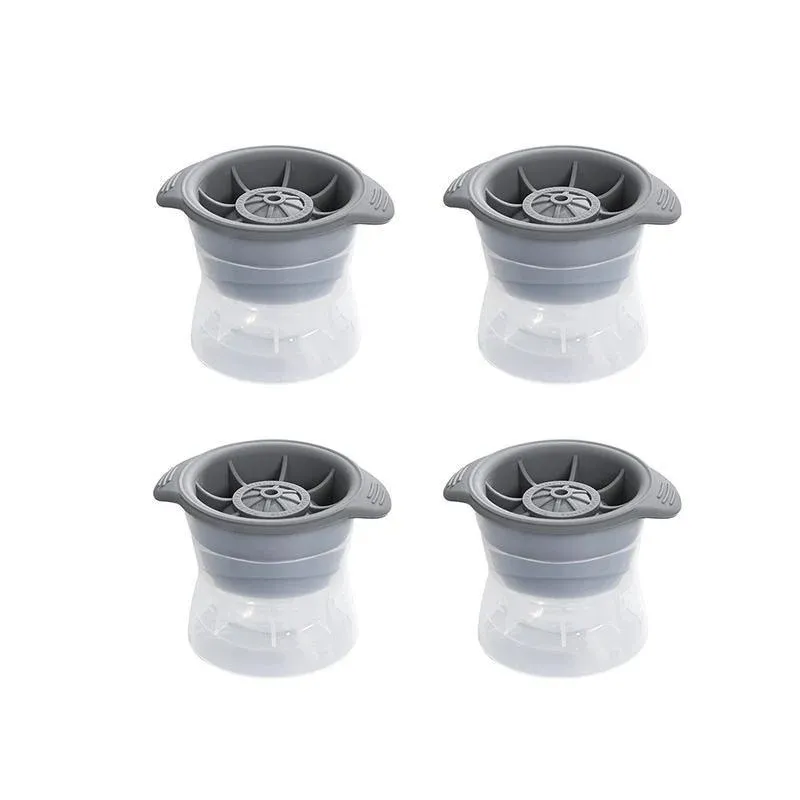 4PCS Whiskey Cocktail Sphere ICE Ball Mold Cube Maker Jelly Silicone Mould Set — image 1