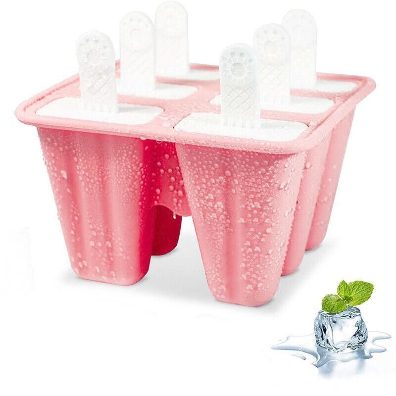 Silicone Ice Cream Mould Block Frozen Molds Icy Pole Jelly Popsicle - Pink-6Grid view 14