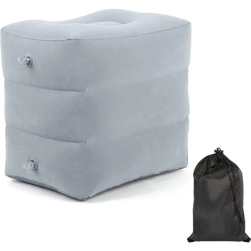 Inflatable Foot Rest Travel Air Pillow Cushion Office Home Leg Footrest Relax view 6