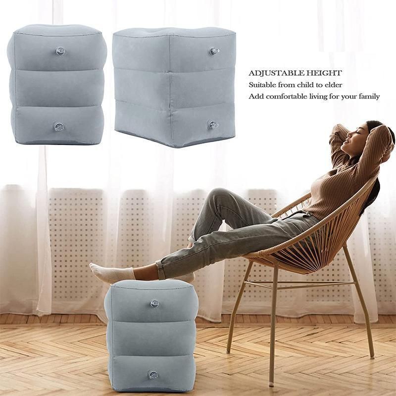 Inflatable Foot Rest Travel Air Pillow Cushion Office Home Leg Footrest Relax view 12