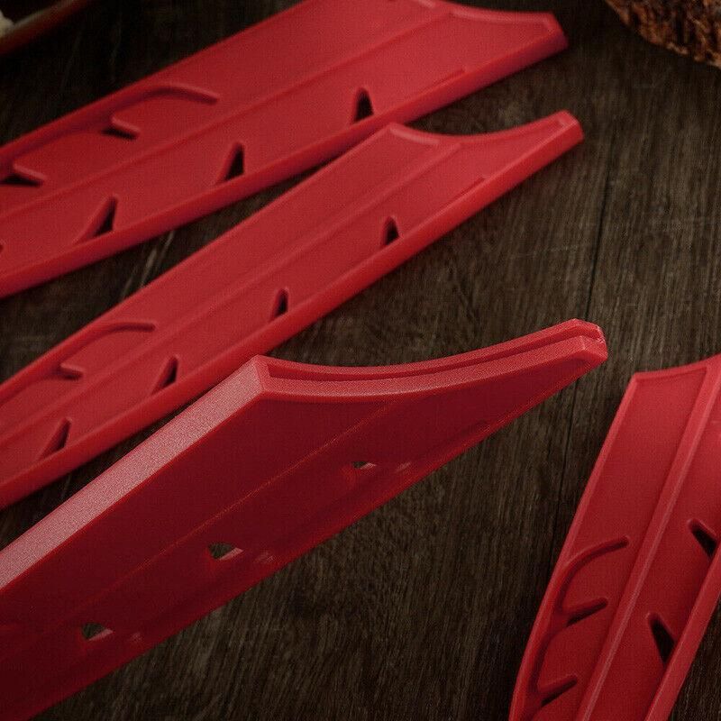 Plastic Knife Sheath Edge Guard Cover Scabbard Slicing Blade Red Protector view 6