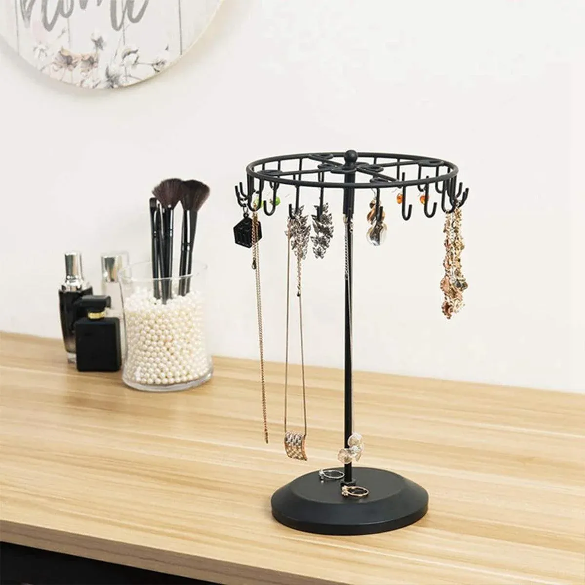 Iron Jewellery Rack Rotating Necklace Display Stand Jewellery Organiser view 6