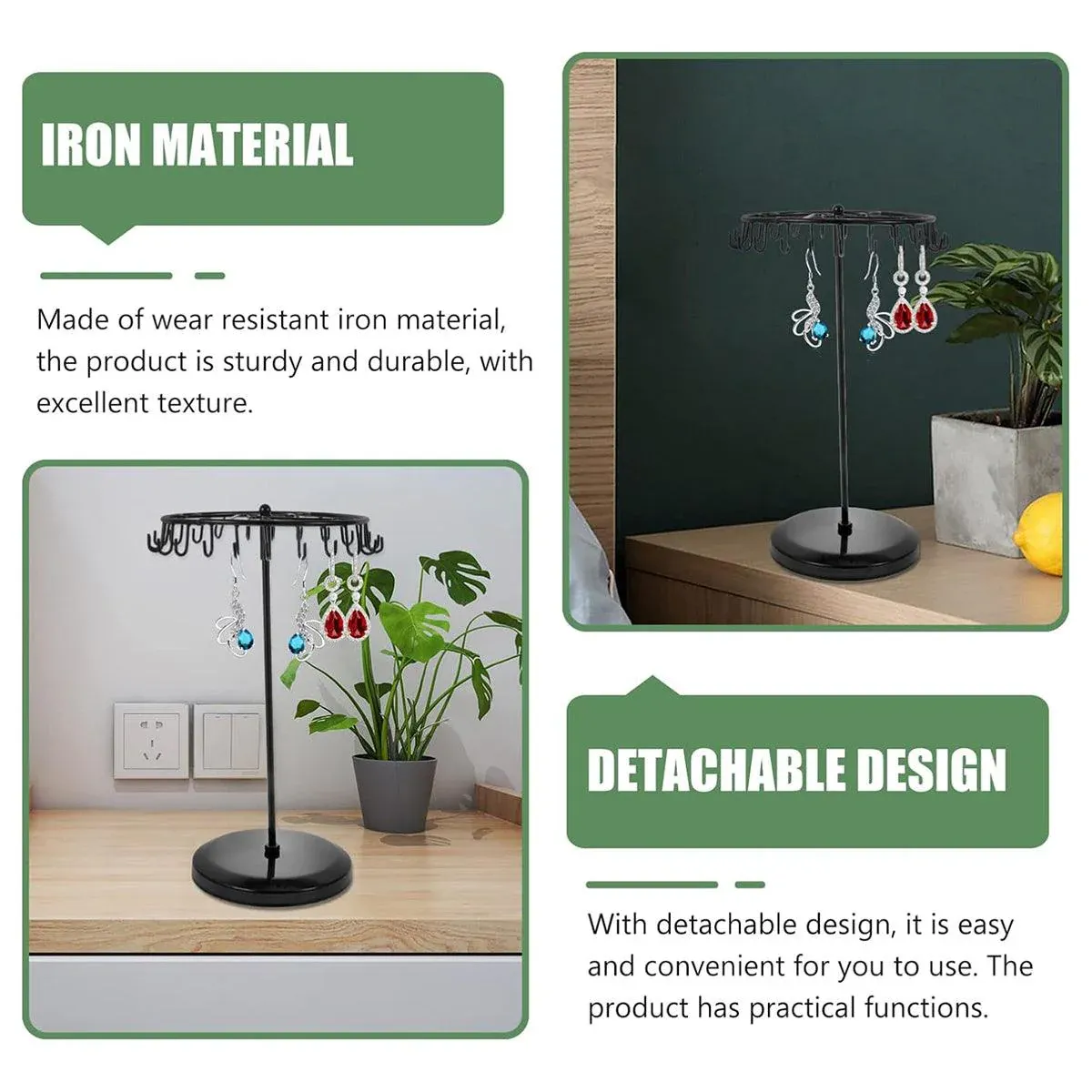 Iron Jewellery Rack Rotating Necklace Display Stand Jewellery Organiser view 7