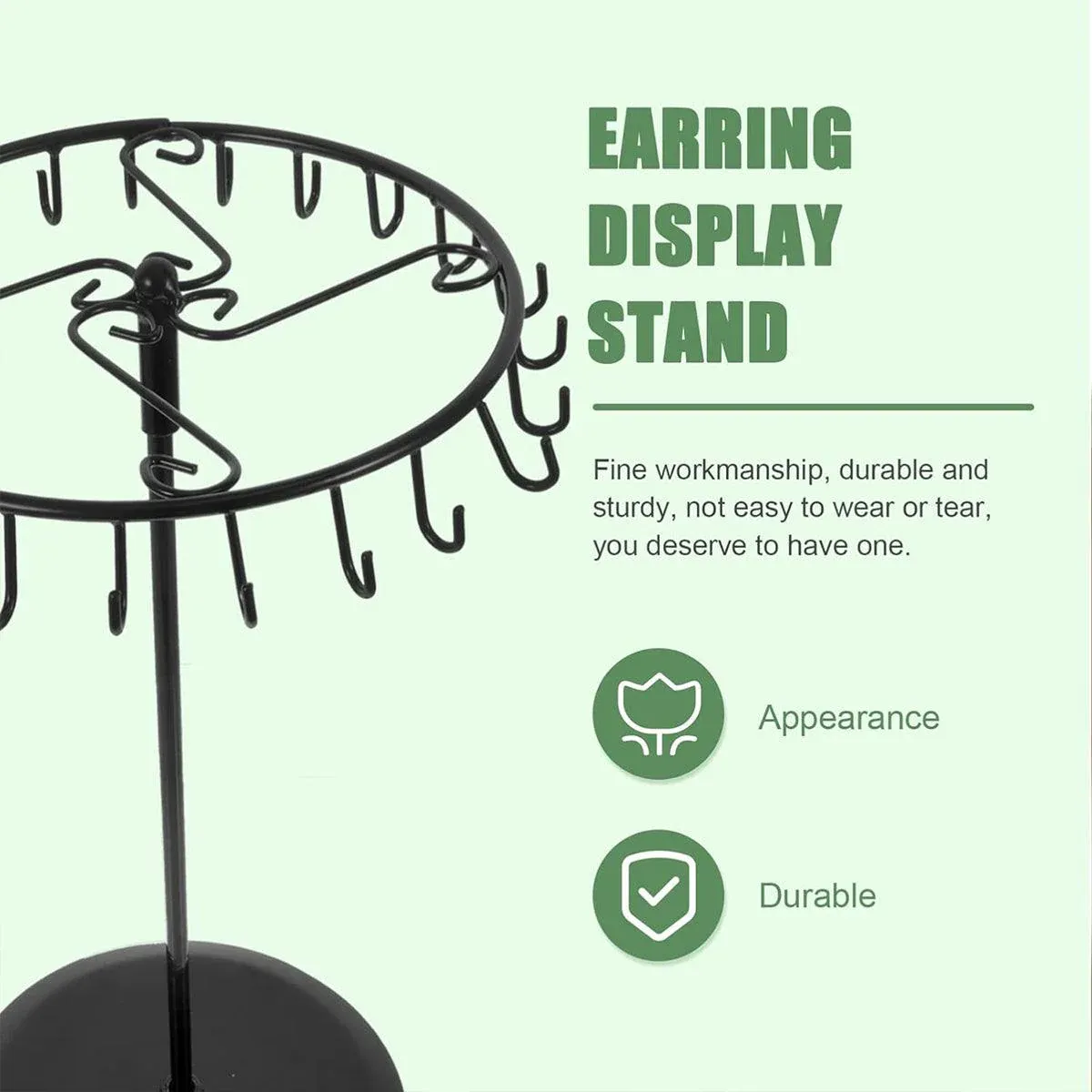Iron Jewellery Rack Rotating Necklace Display Stand Jewellery Organiser view 8