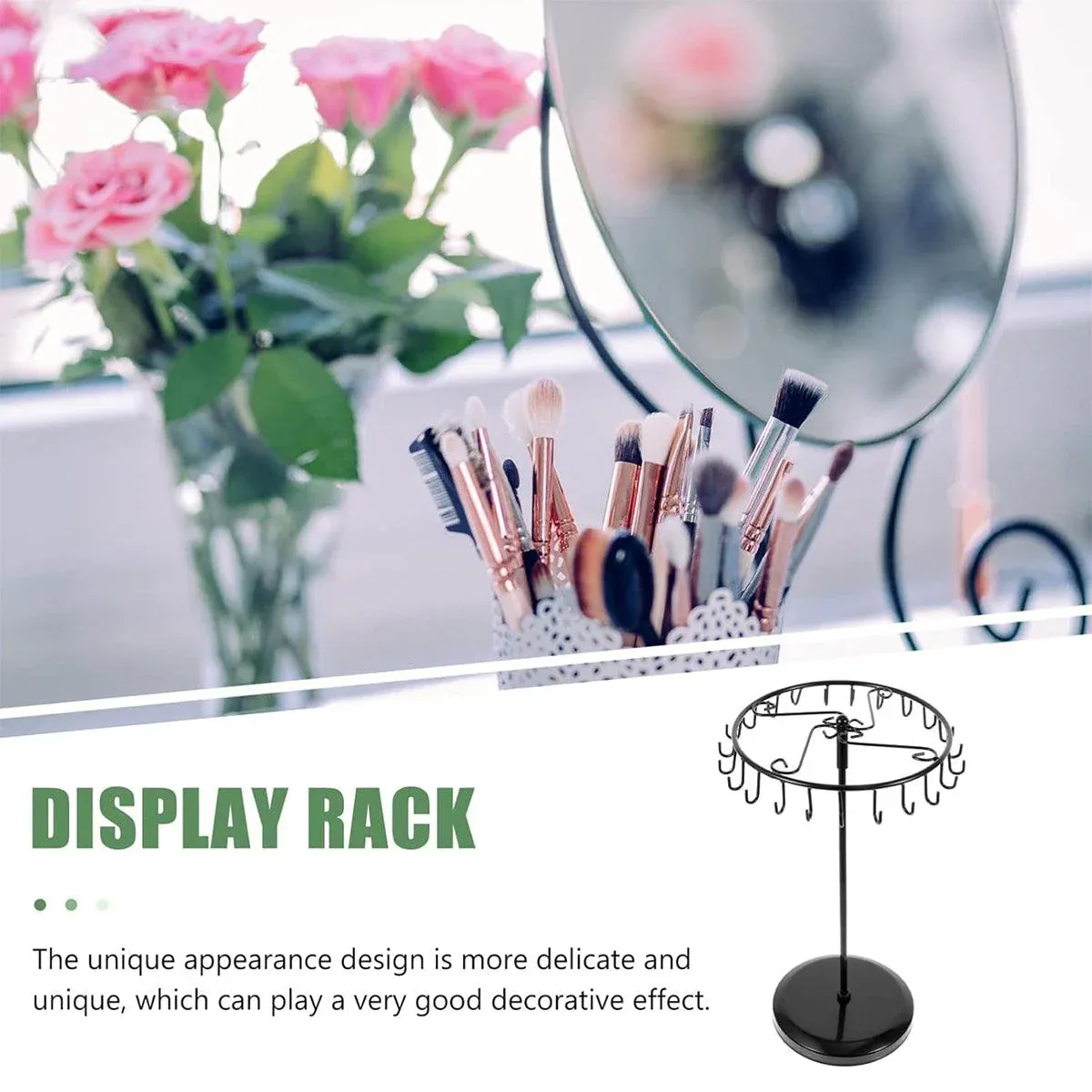 Iron Jewellery Rack Rotating Necklace Display Stand Jewellery Organiser view 9