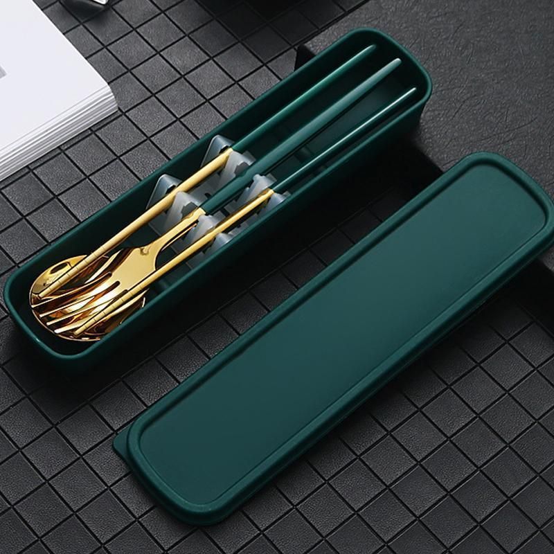 5PC Stainless Steel Portable Cutlery Set - Fork Spoon for Travel & Picnic - Blue view 13