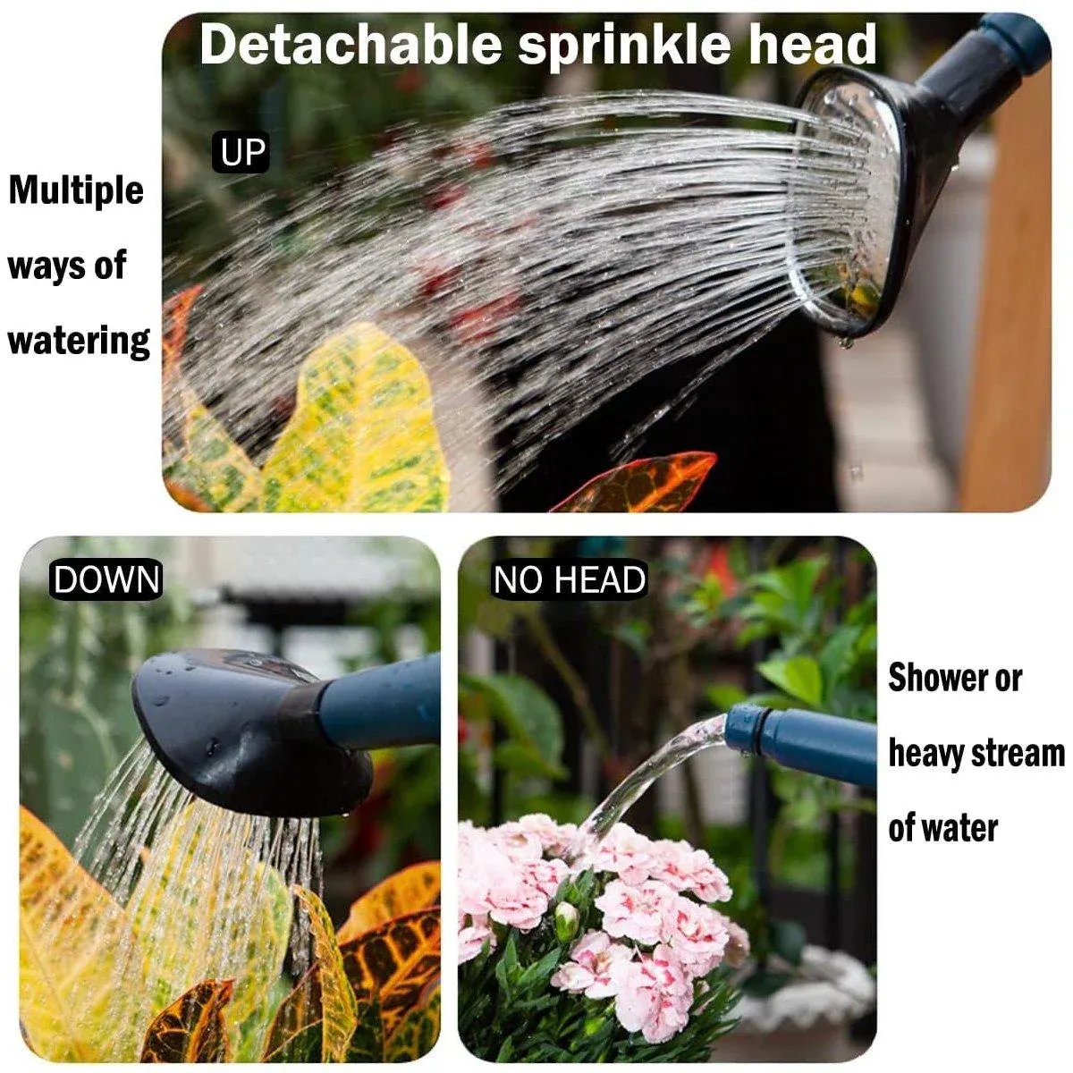 3L Gray Retro Watering Can Long Spout Large Capacity Shower Kettle for Garden view 5