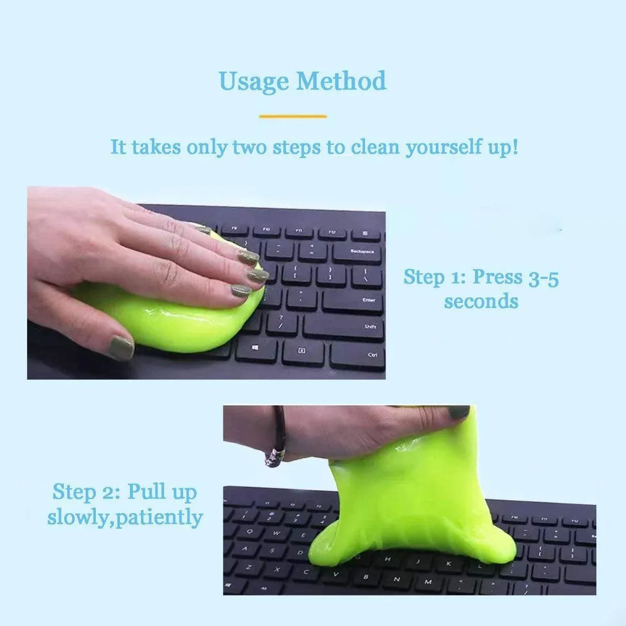 Dust Dirt Cleaning Super Clean Car Laptop Keyboard Home Cleaner - Green view 6