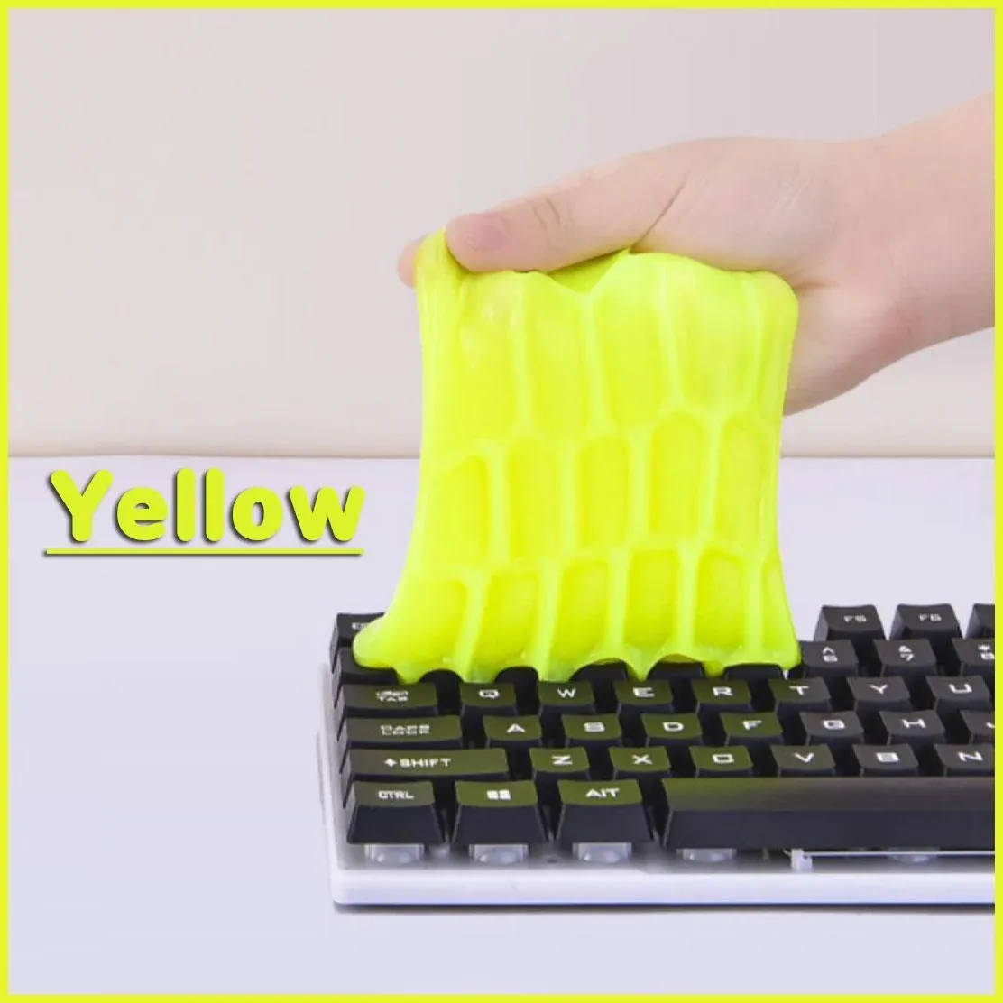 Dust Dirt Cleaning Super Clean Car Laptop Keyboard Home Cleaner - Yellow view 12