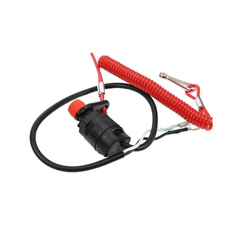 Boat Outboard Engine Motor Kill Stop Switch Emergency Tether Lanyard For Yamaha view 4