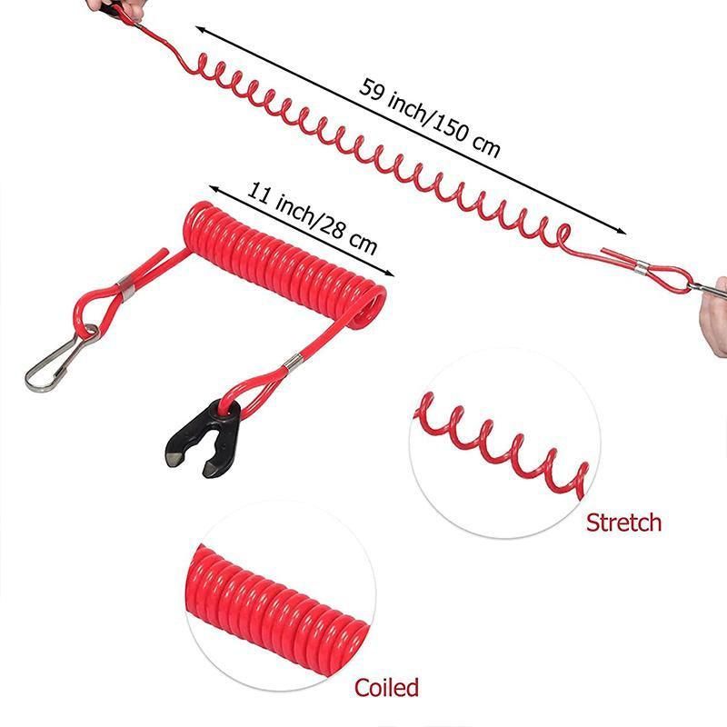 Boat Outboard Engine Motor Kill Stop Switch Emergency Tether Lanyard For Yamaha view 5
