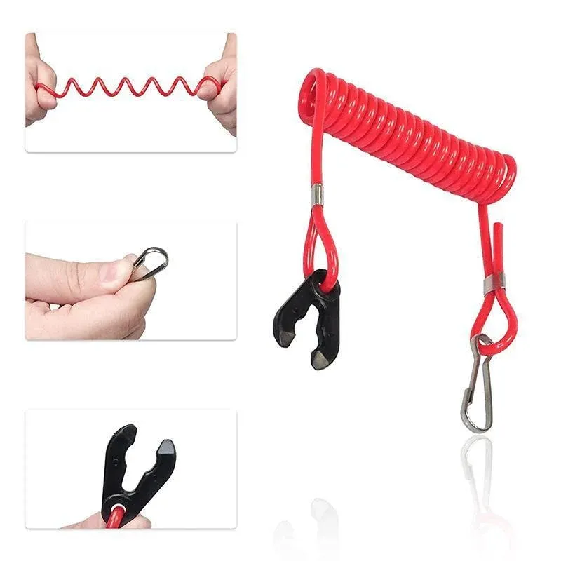 Boat Outboard Engine Motor Kill Stop Switch Emergency Tether Lanyard For Yamaha view 9