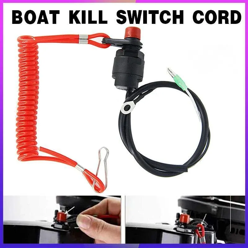 Boat Outboard Engine Motor Kill Stop Switch Emergency Tether Lanyard For Yamaha view 12