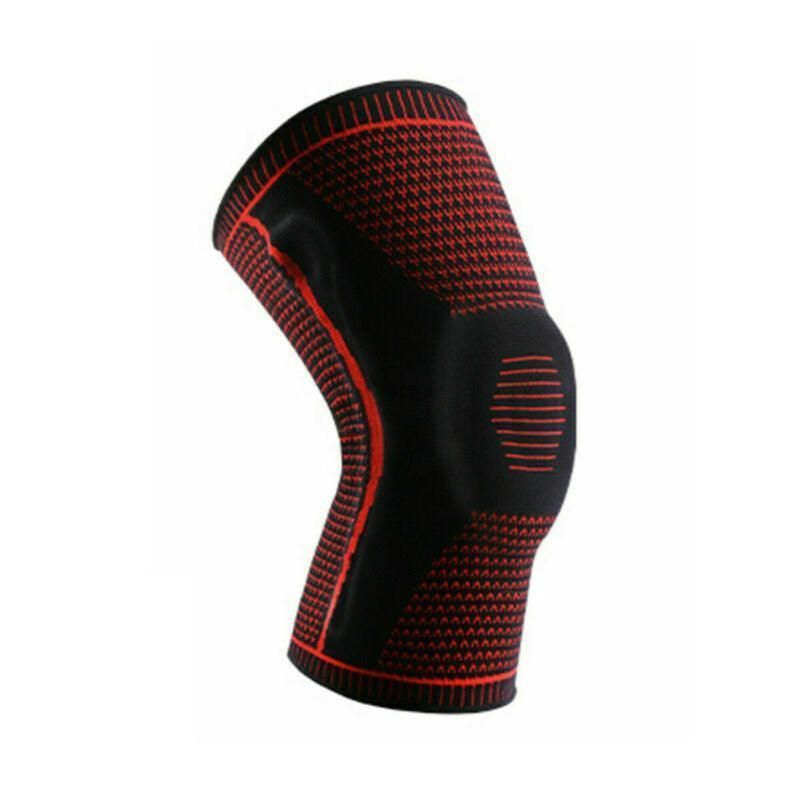 Red Knee Brace Knee Compression Sleeve Professional Sports Silicone Knee