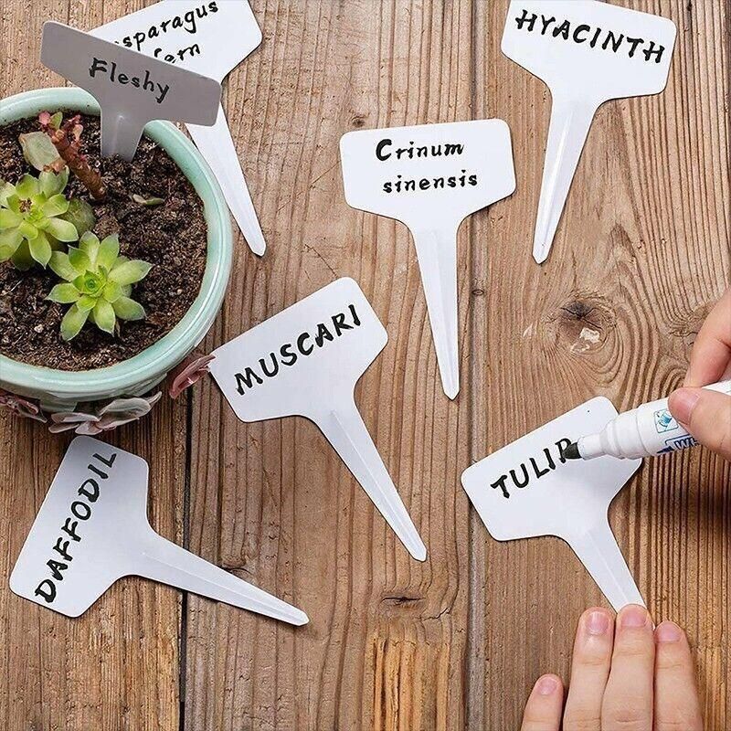 T-Type Plant Labels Flexible Plastic Garden Tags Nursey Seeding Marker Pen view 8