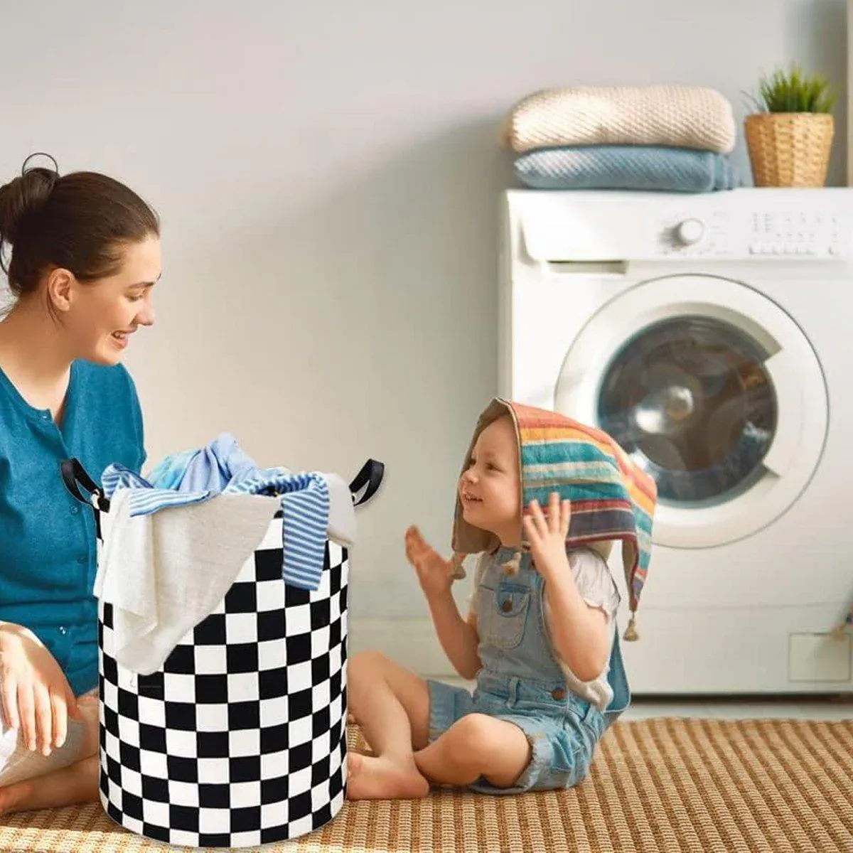 Foldable Laundry Basket Dirty Clothes Hamper Toy Storage Organizer Storage Bin view 10