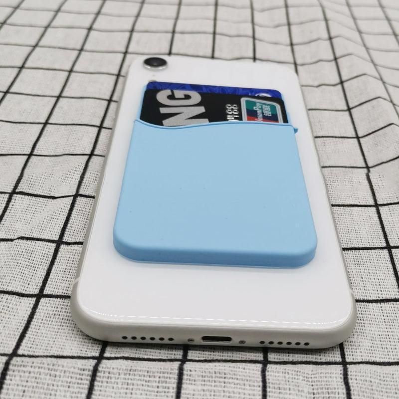 Silicone Phone Card Holder Double Layer Adhesive Wallet with 3M Backing - Pink view 10