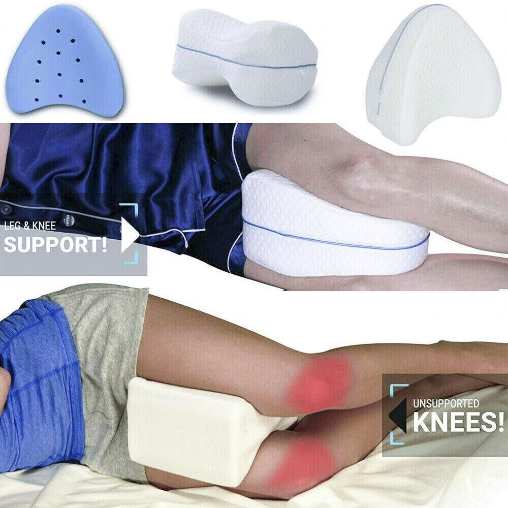 Knee Support Ergonomic Memory Foam Leg Pillow Cushion Washable Cover view 3