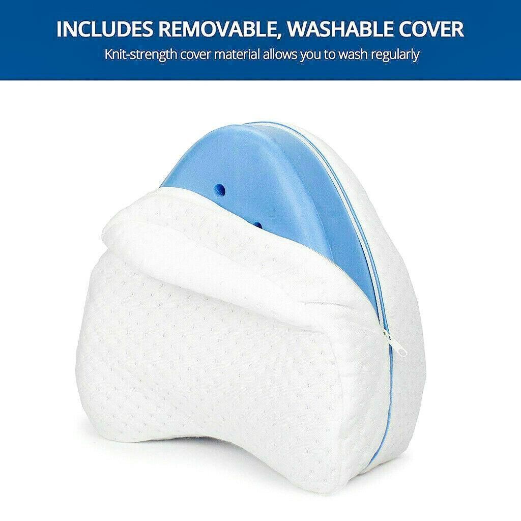 Knee Support Ergonomic Memory Foam Leg Pillow Cushion Washable Cover view 9